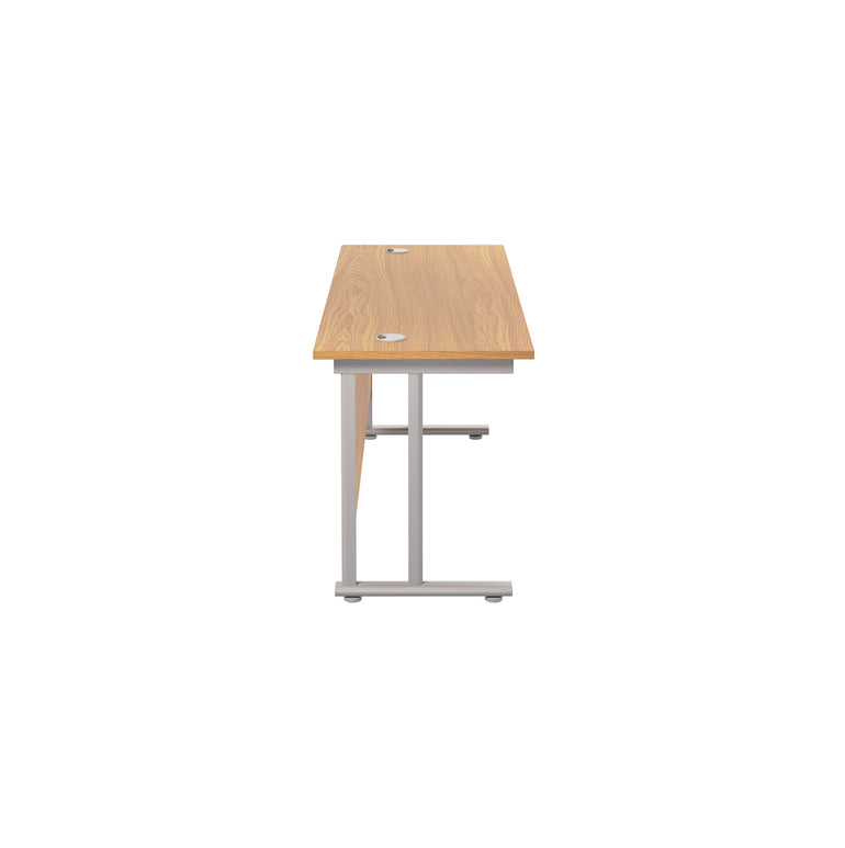 Twin Upright Straight 1800mm Slim Desk