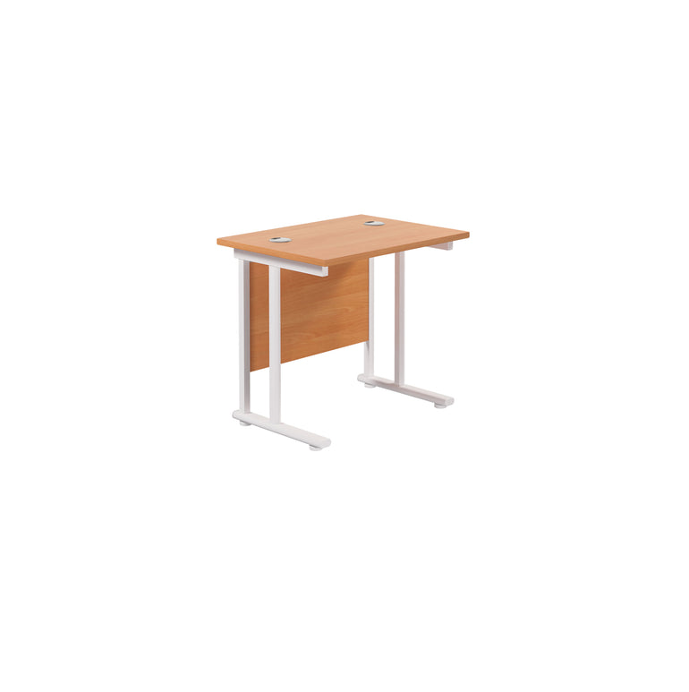 Twin Upright Straight 800mm Slim Desk