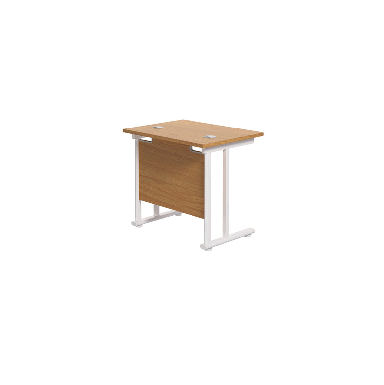 Twin Upright Straight 800mm Slim Desk