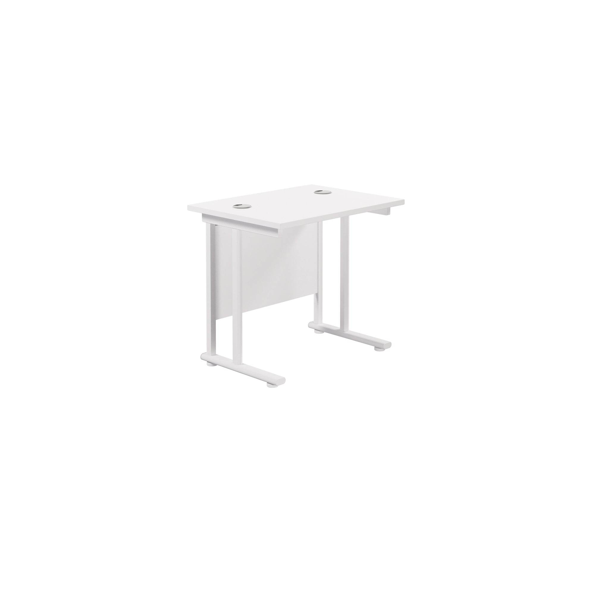 Twin Upright Straight 800mm Slim Desk