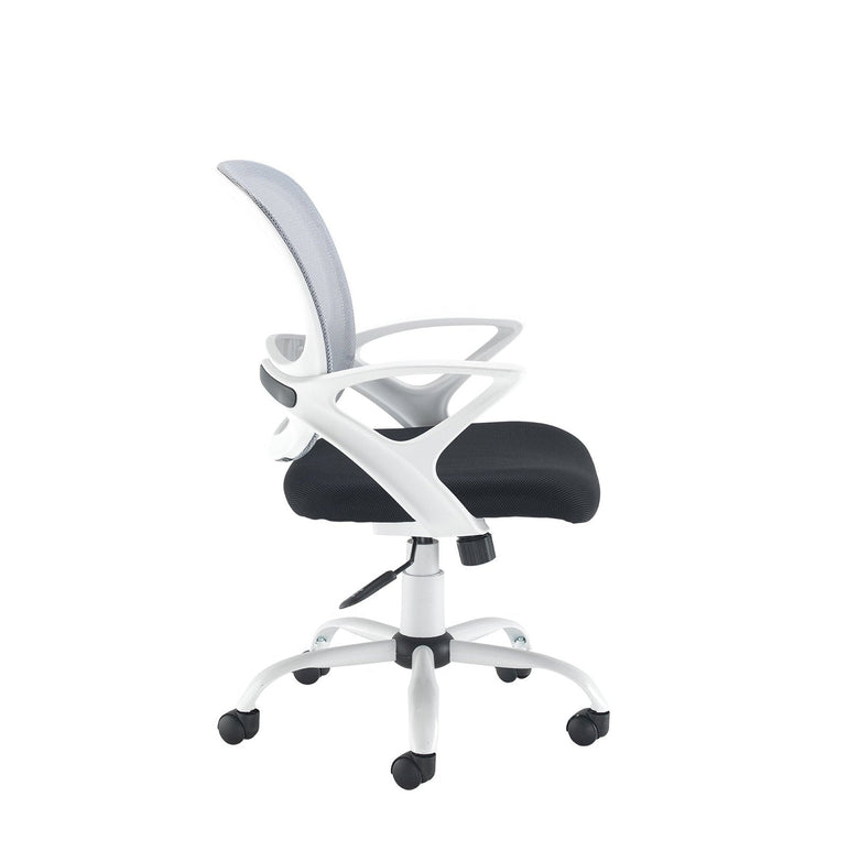 Tyler mesh back operator chair with white frame - Office Products Online