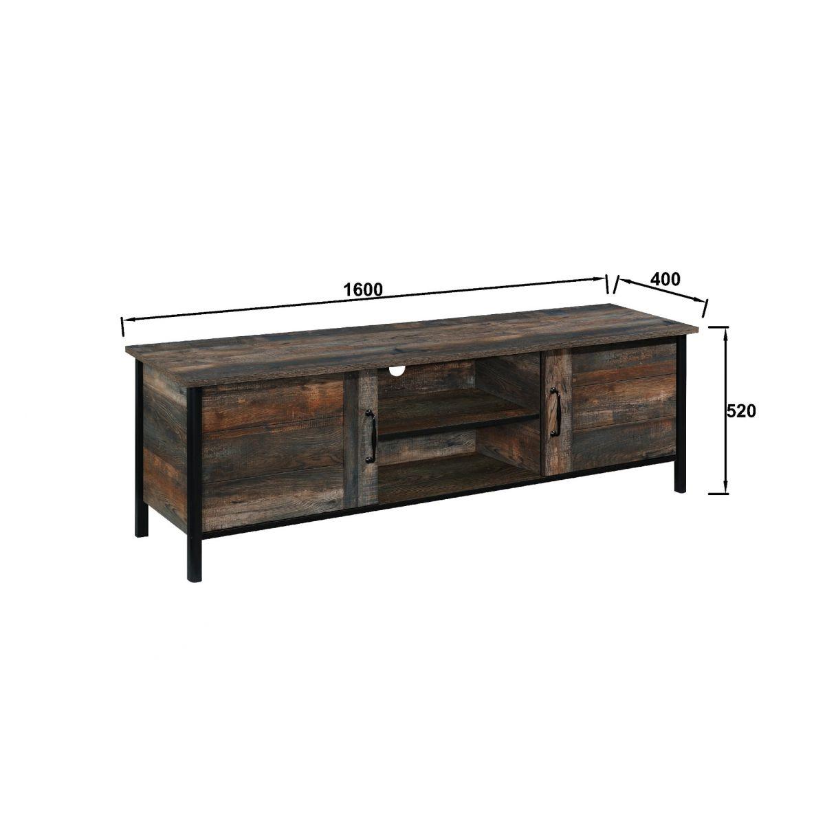 Willow Dark Oak Door TV Stand allhomely