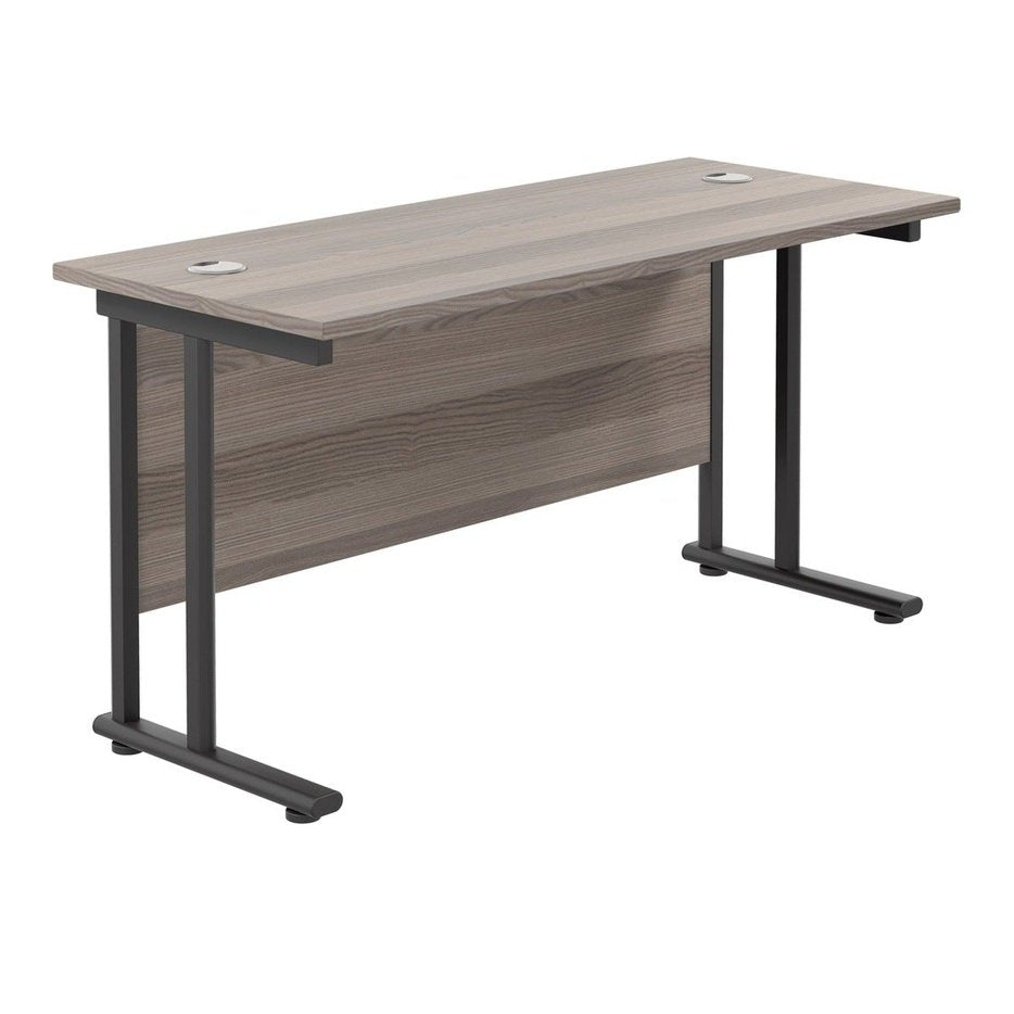 Twin Upright Straight 1200mm Slim Desk