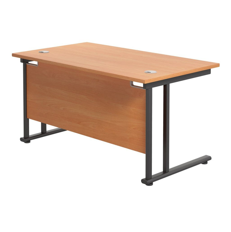 Twin Upright Straight 1200mm Desk