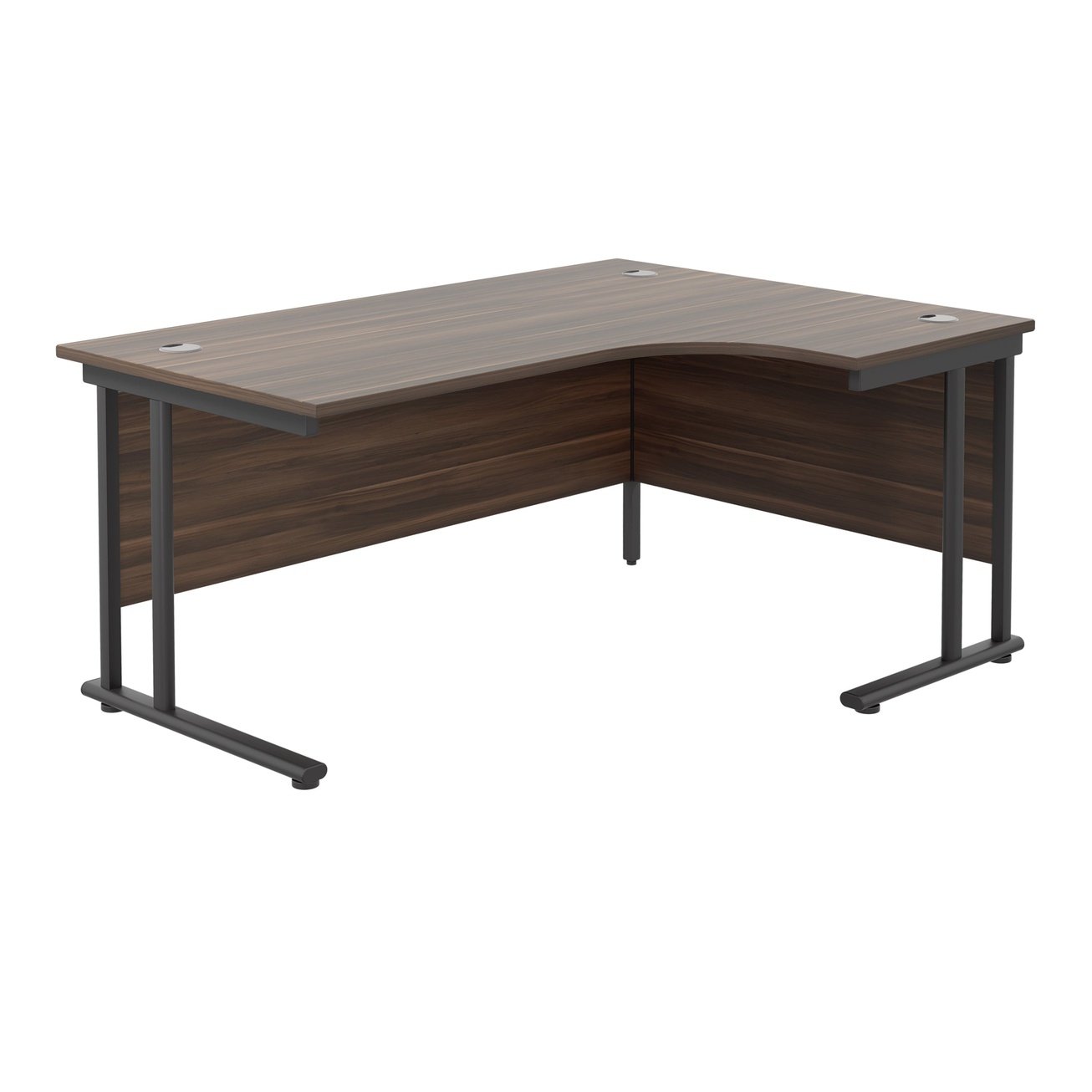 Twin Upright Right Hand 1800mm Crescent Desk