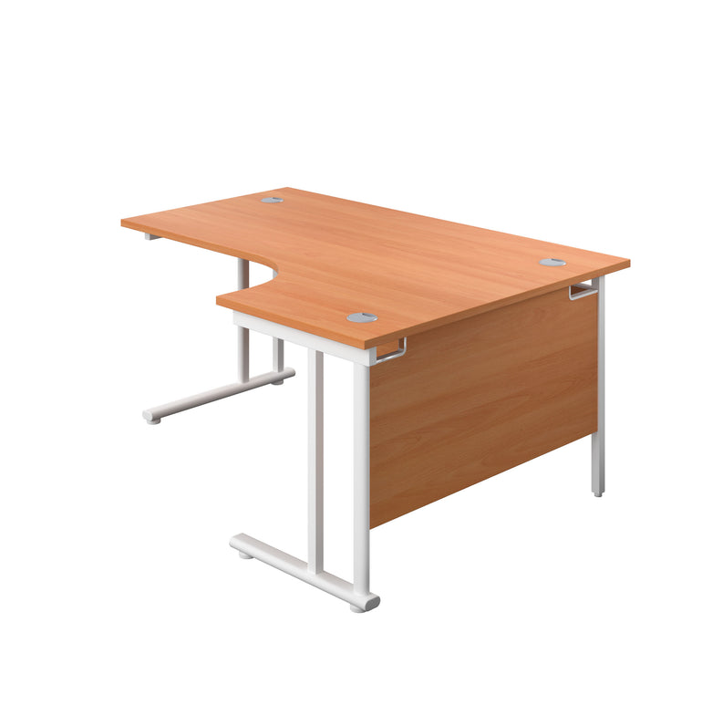 Twin Upright Right Hand 1800mm Crescent Desk