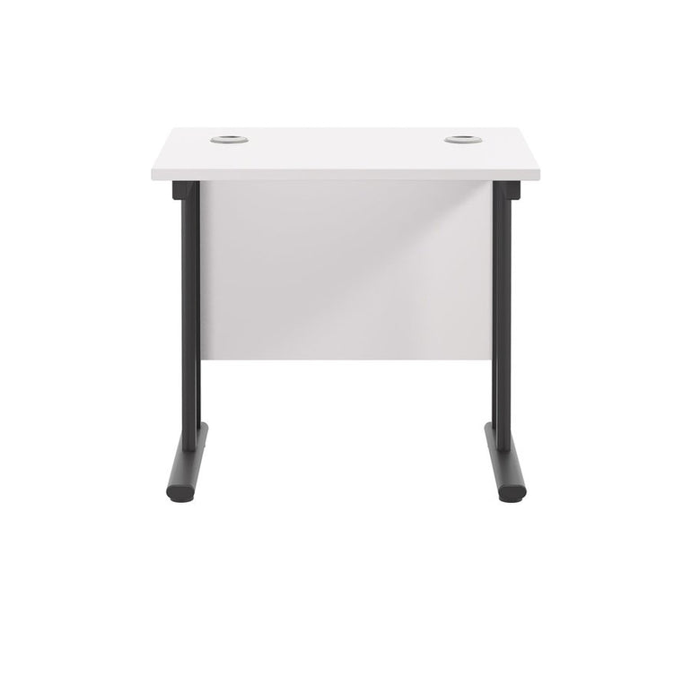 Twin Upright Straight 800mm Slim Desk