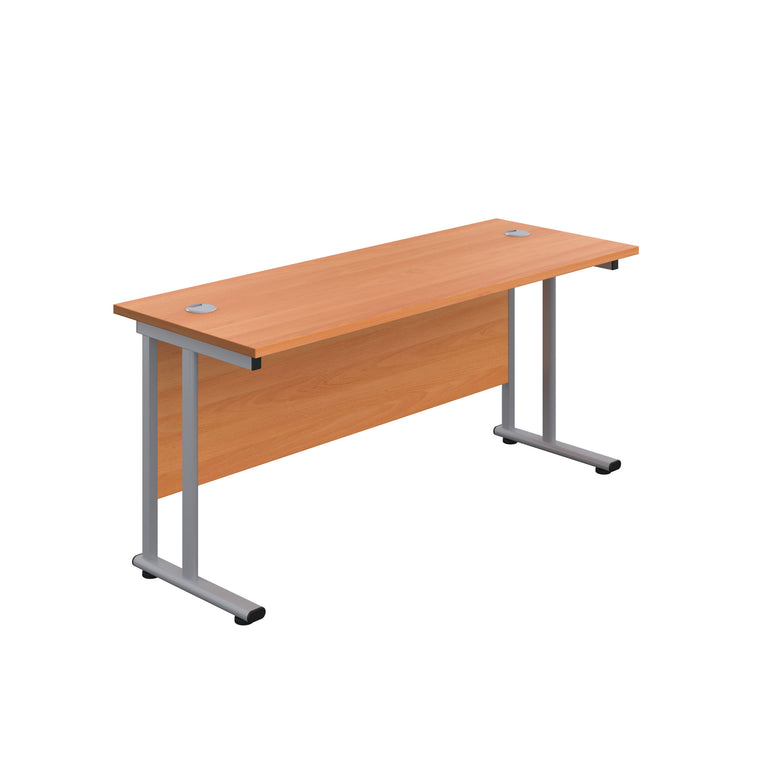 Twin Upright Straight 1600mm Desk