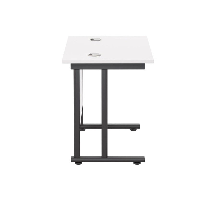 Twin Upright Straight 800mm Slim Desk