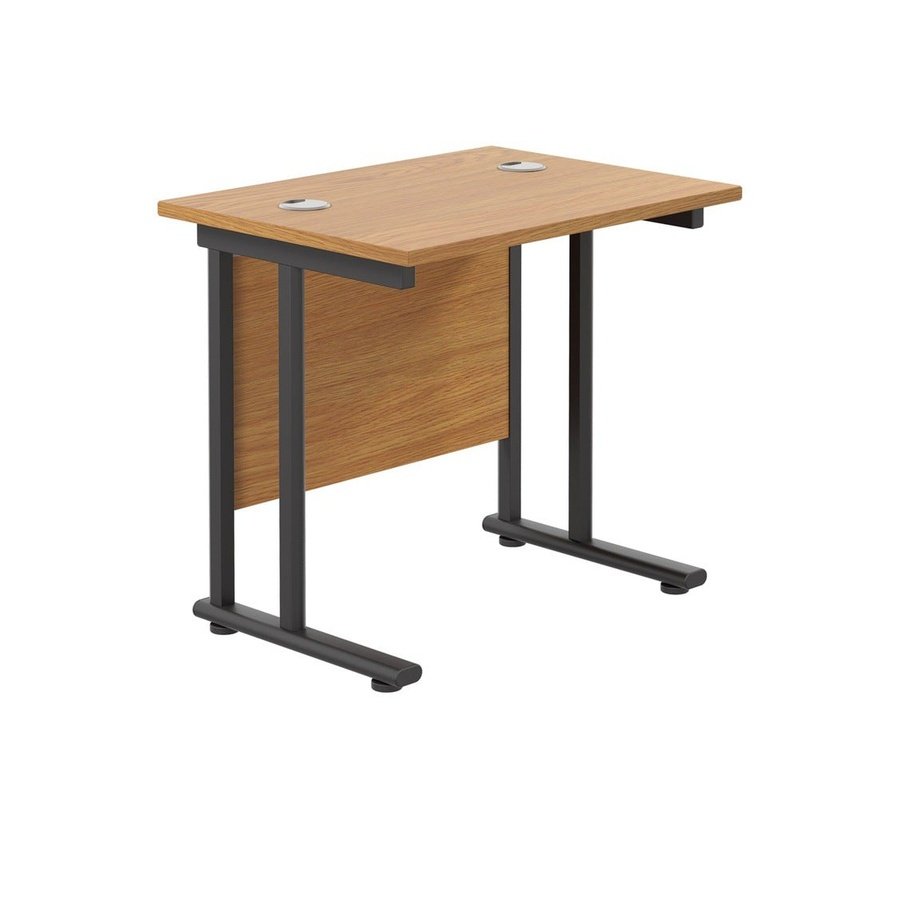 Twin Upright Straight 800mm Slim Desk