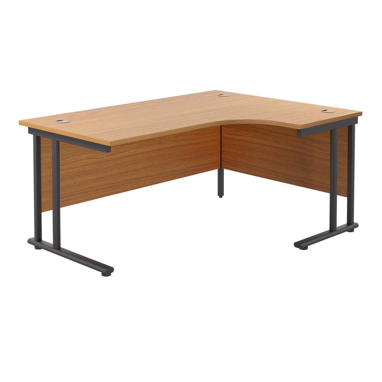 Twin Upright Right Hand 1800mm Crescent Desk