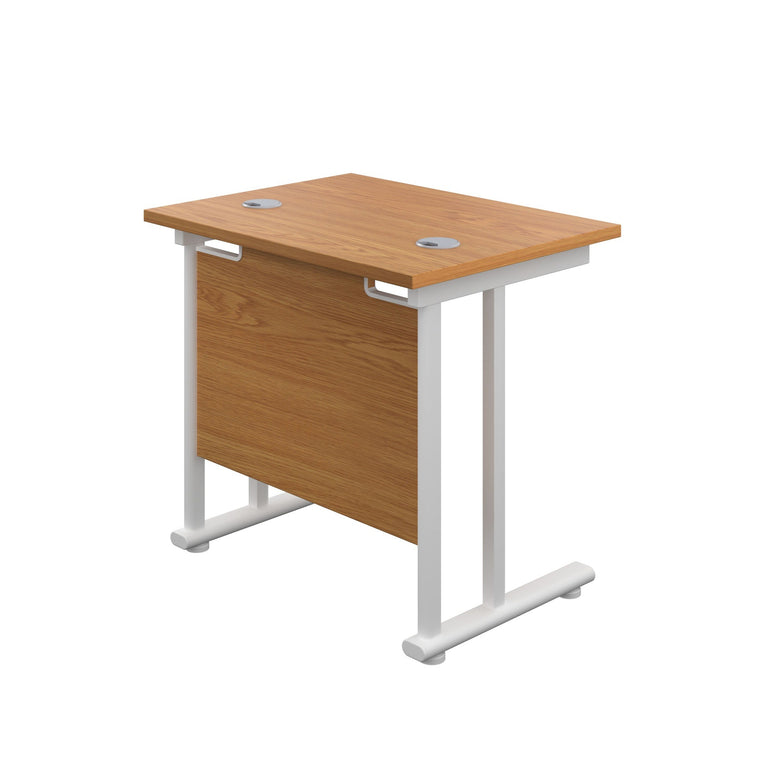 Twin Upright Straight 800mm Slim Desk