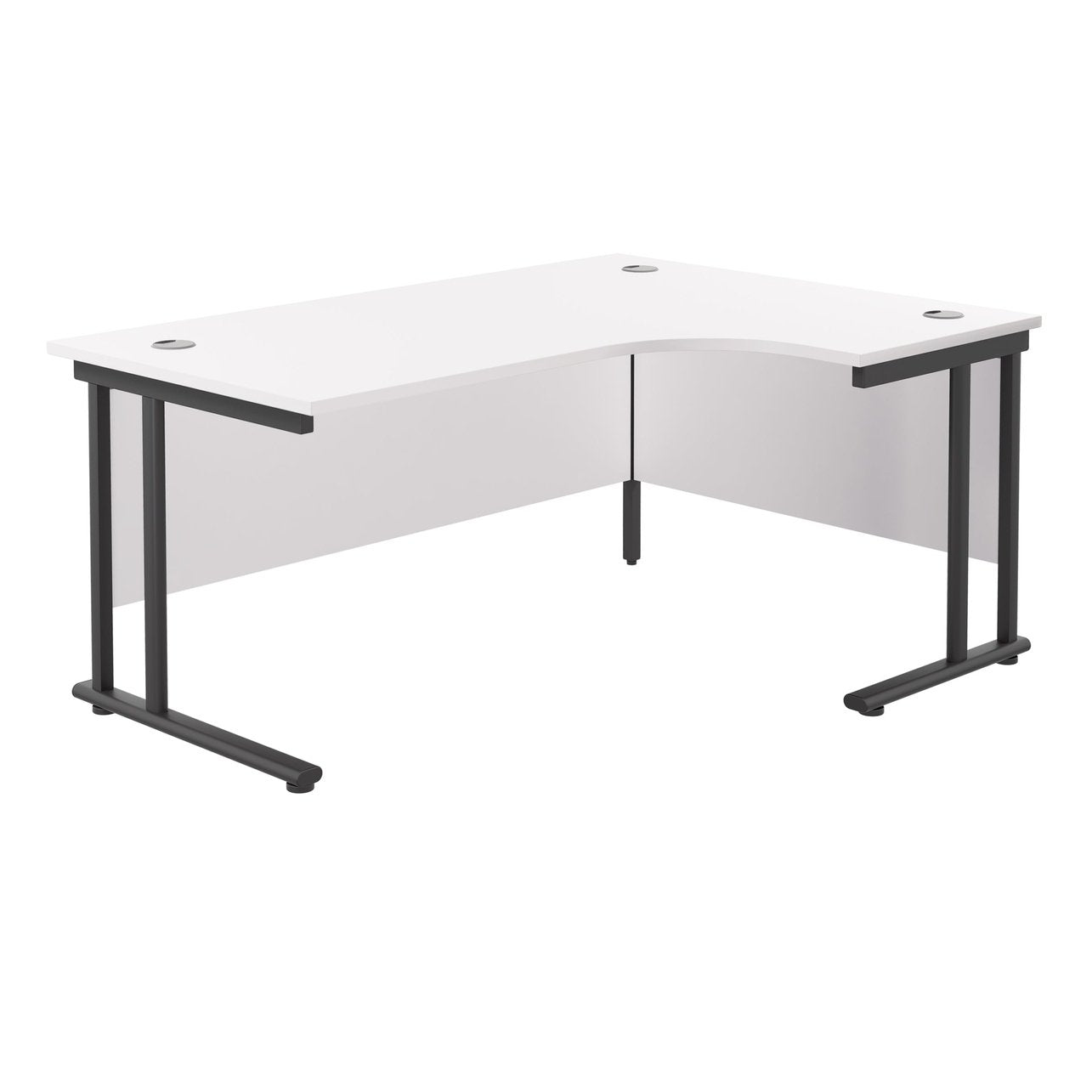 Twin Upright Right Hand 1800mm Crescent Desk