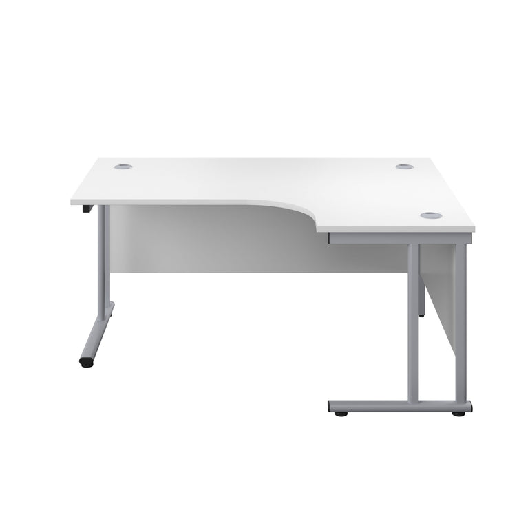 Twin Upright Right Hand 1800mm Crescent Desk