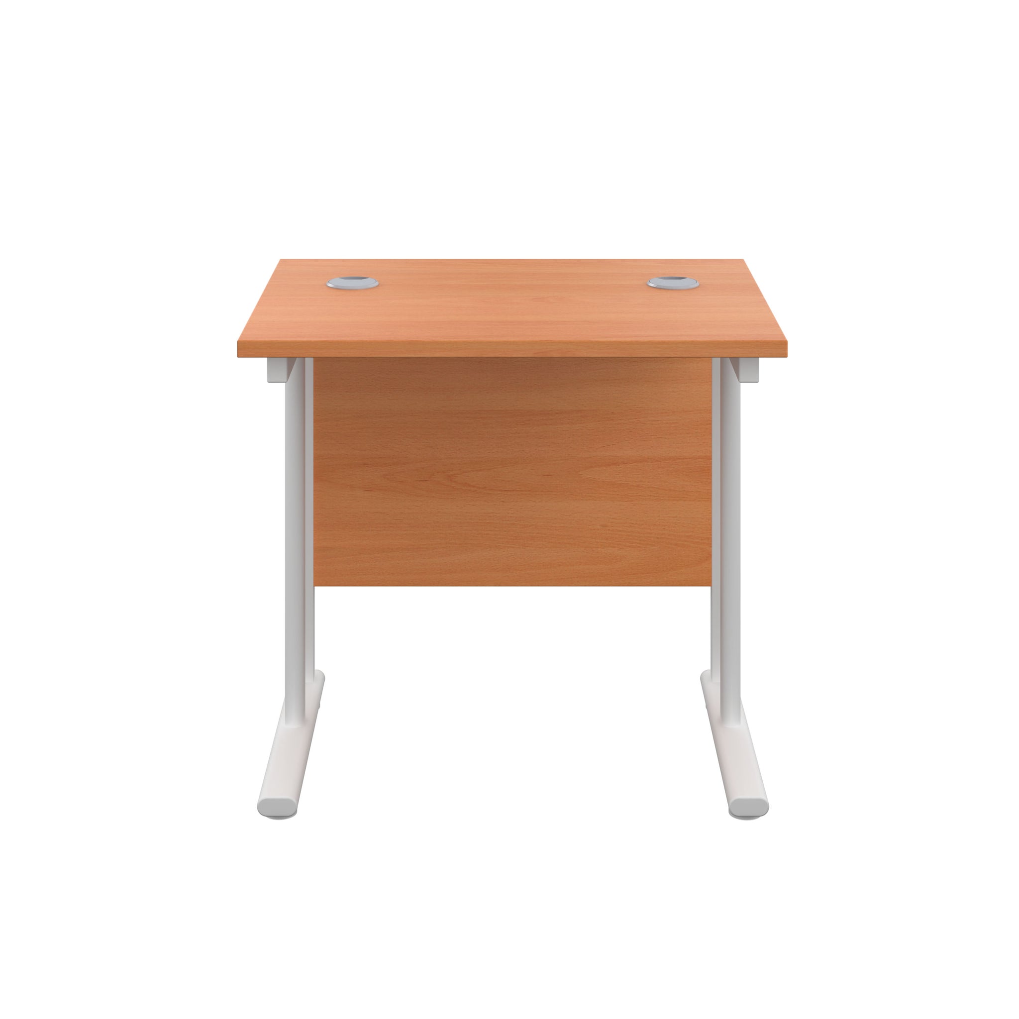 Twin Upright Straight 800mm Slim Desk