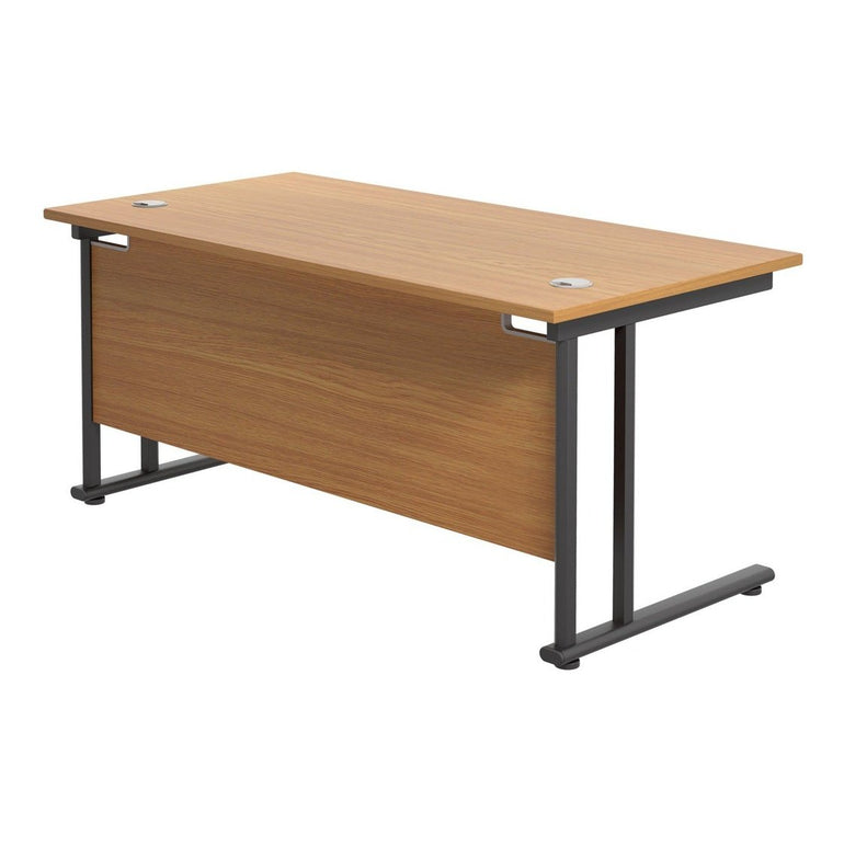 Twin Upright Straight 1600mm Desk