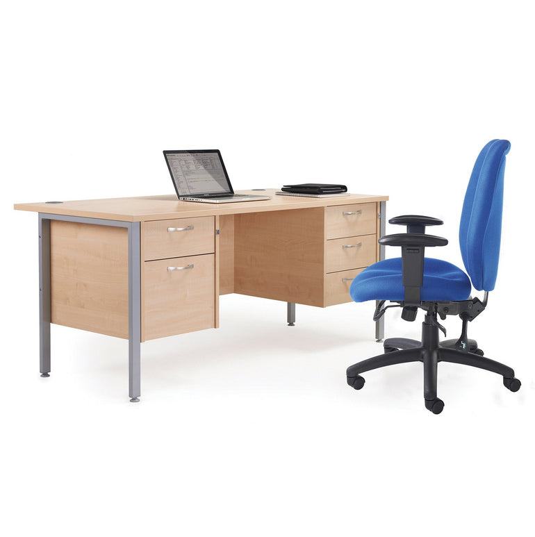 Maestro 25 H-Frame leg straight desk 800 deep - Office Products Online